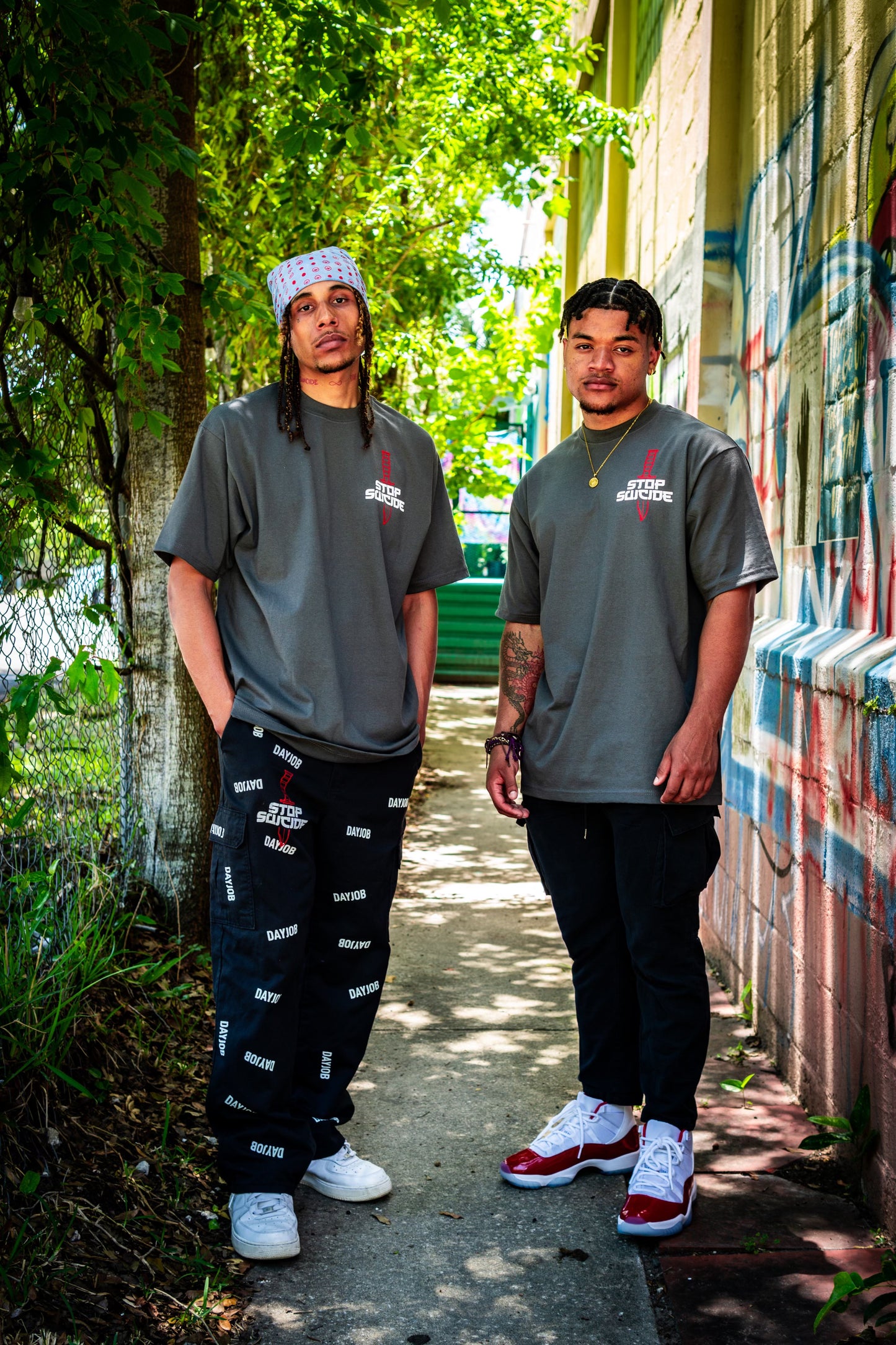 Stop Suicide Skull & Dagger tee
