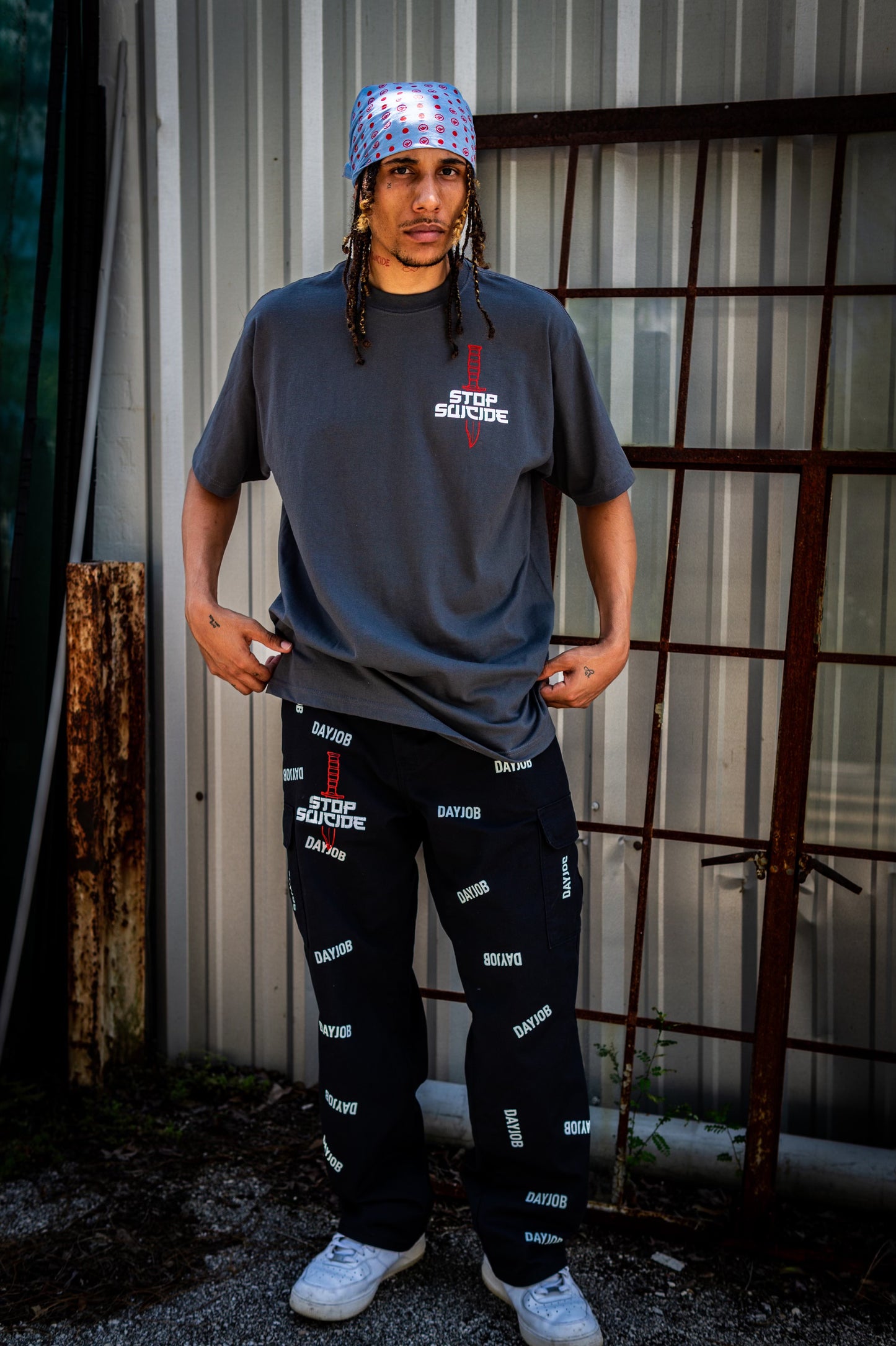 Stop Suicide Skull & Dagger tee