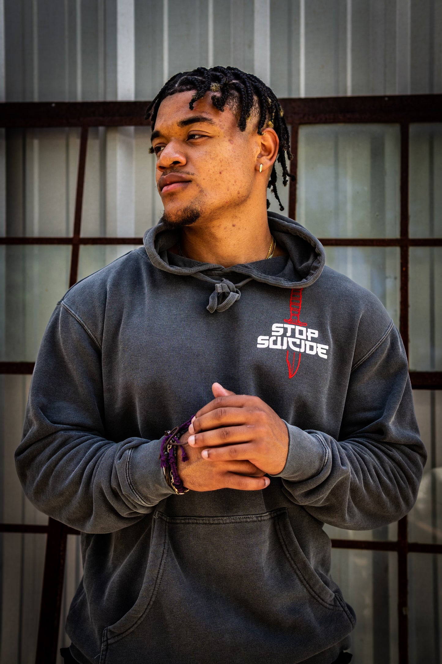 Stop Suicide Skull & Dagger Hoodie