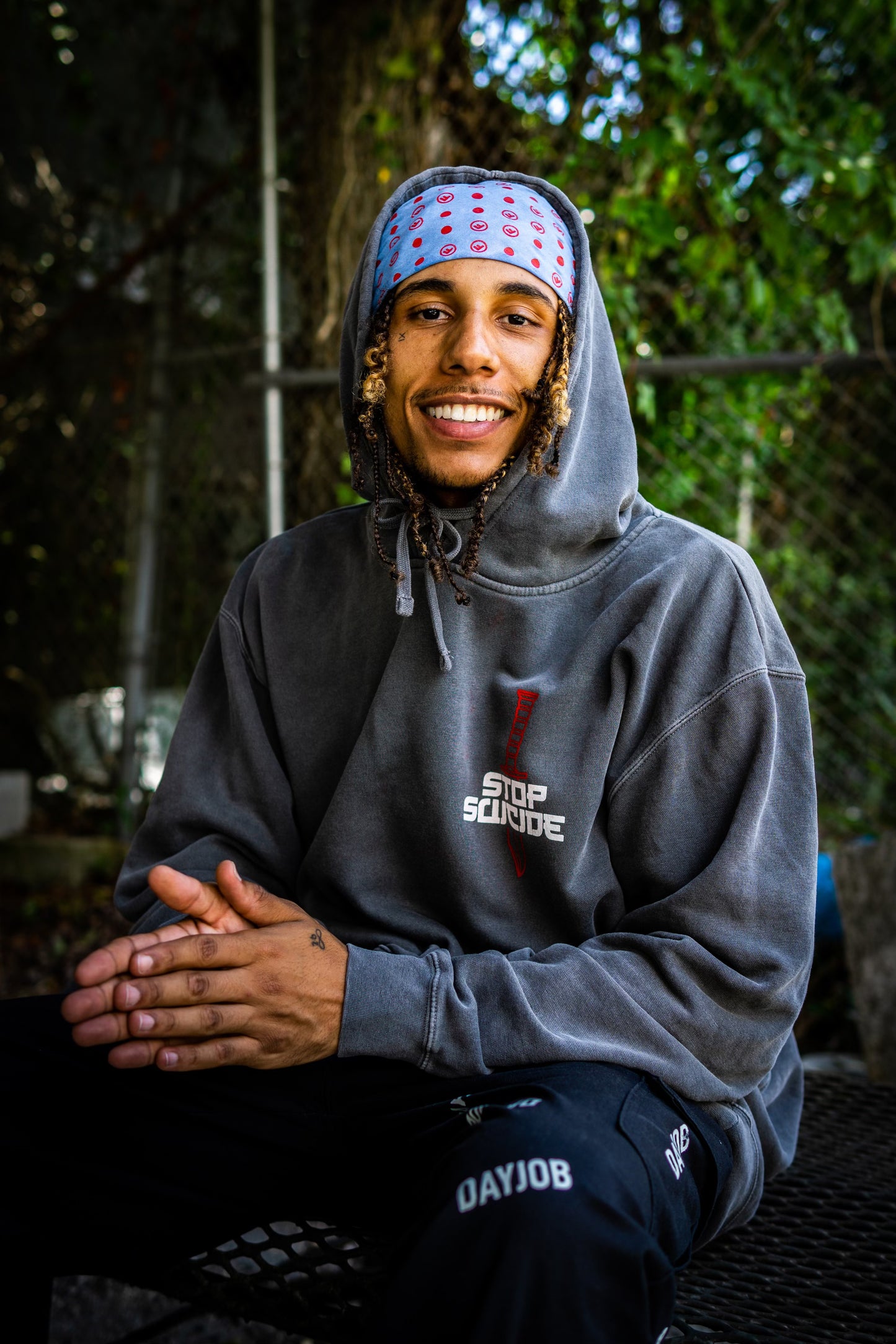 Stop Suicide Skull & Dagger Hoodie