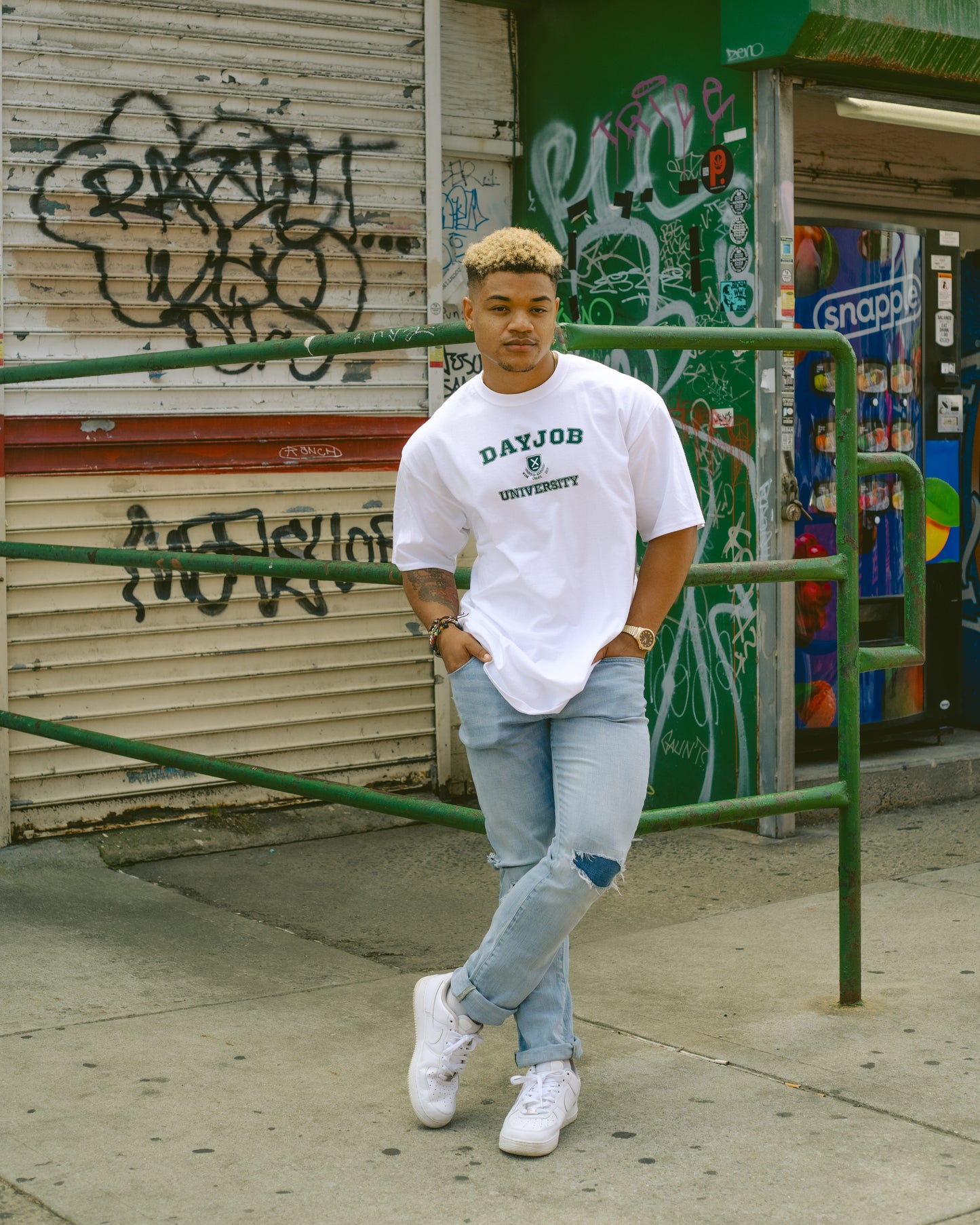 Dayjob University Tee (white)