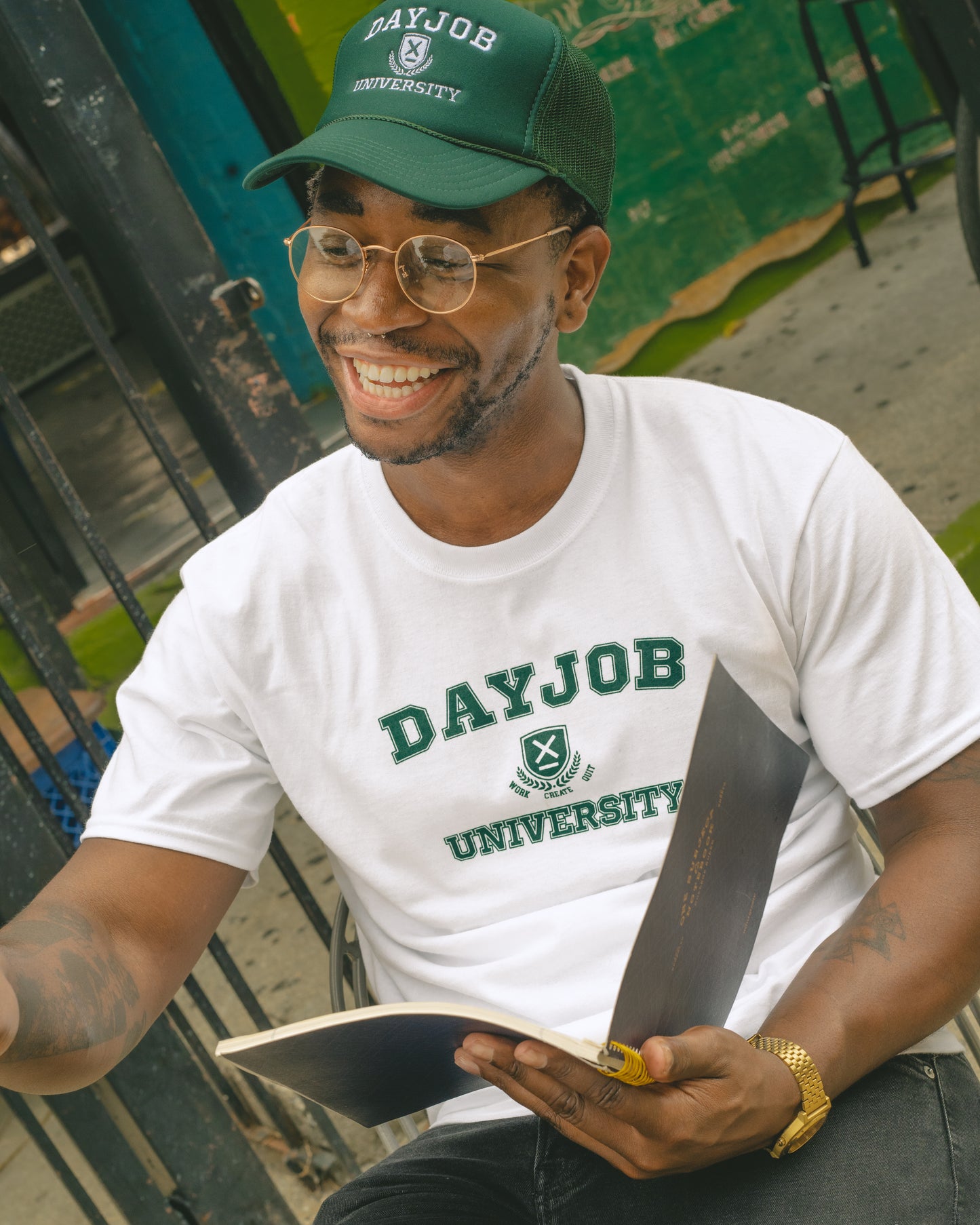 Dayjob University Tee (white)