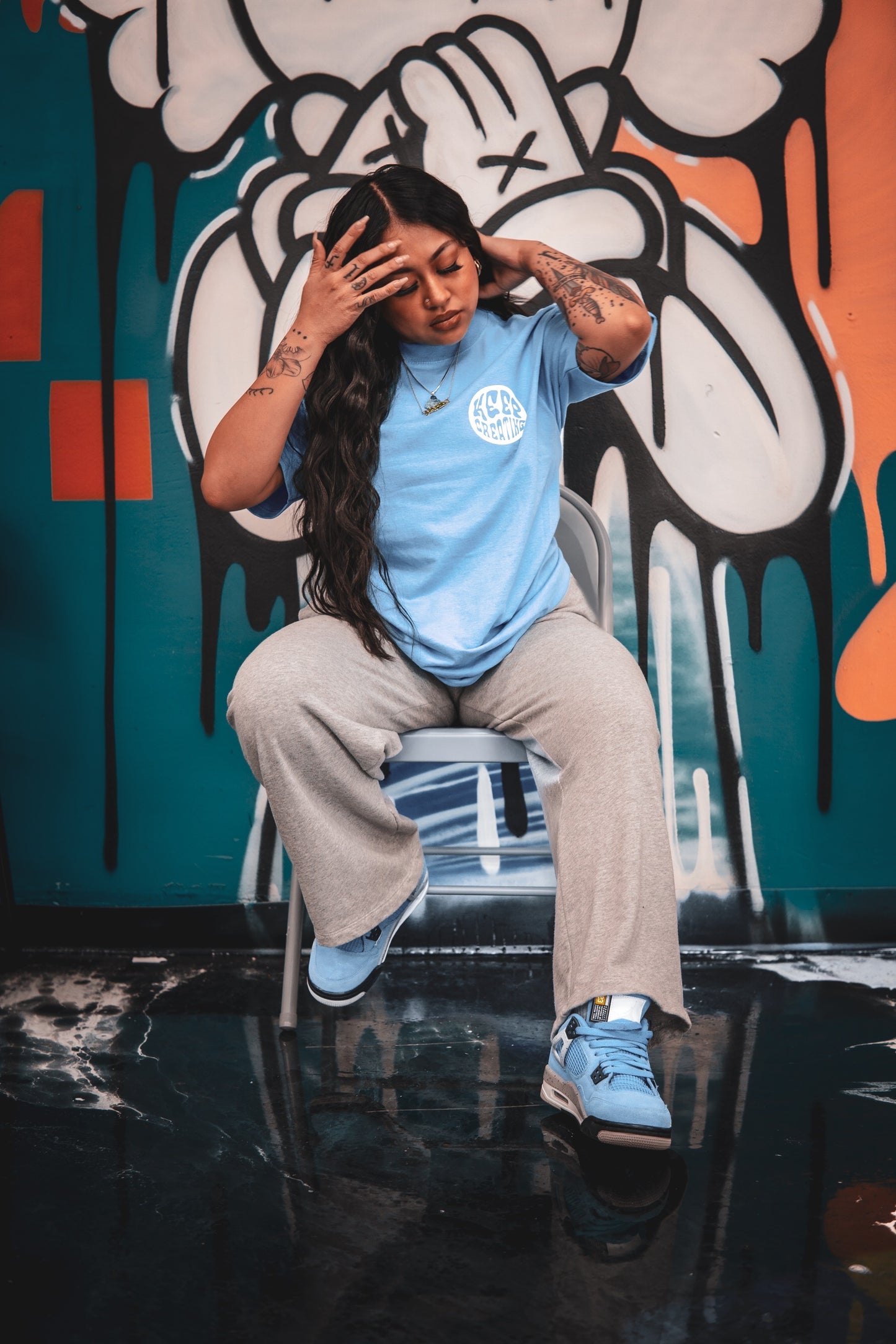 Keep Creating Sky Blue shirt