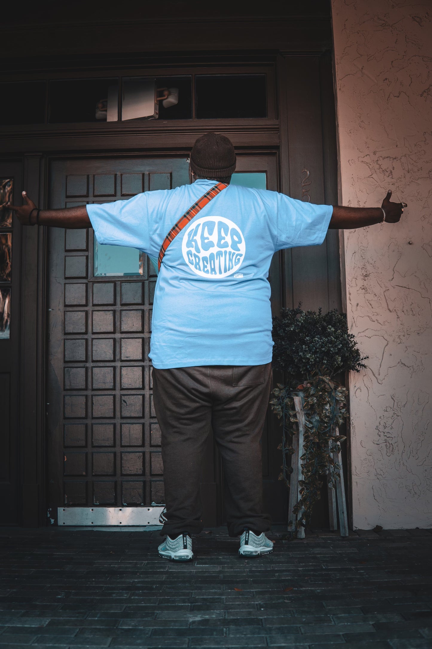 Keep Creating Sky Blue shirt